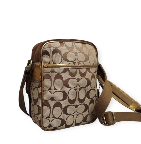 Coach Special Edition Jacquard & Leather Crossbody Bag EUC - Picture 10 of 14